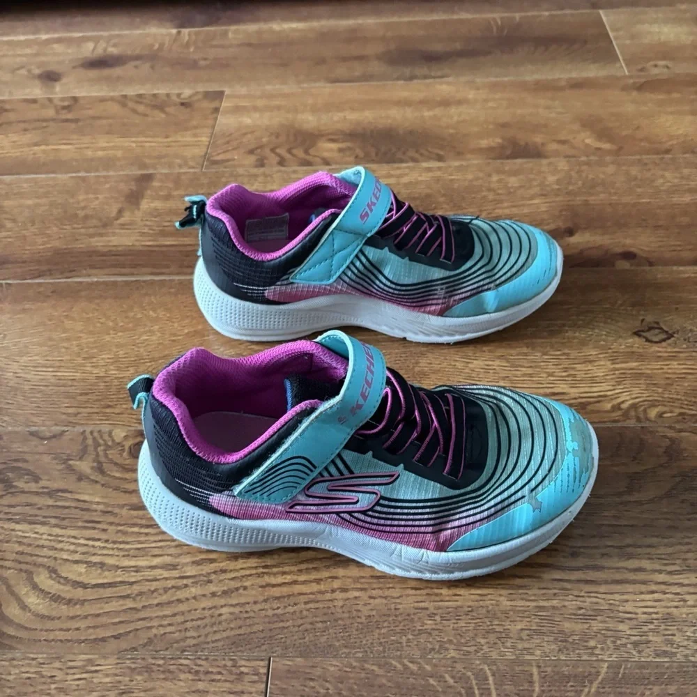 Skechers Kids' Aqua & Pink Athletic Sneakers